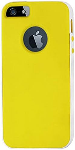 REIKO PP03 -IPHONE5WHYL PREMIUM עמיד עמיד TPU מארז מגן לאייפון 5 - 1 חבילה - אריזה קמעונאית - לבן/צהוב