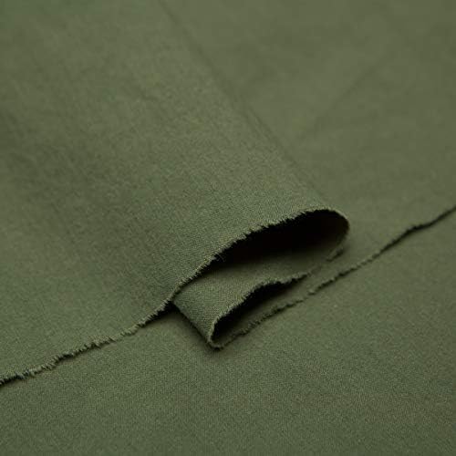 חול-שטף מוצק טהור כותנה בד לעיצוב בית, כרית, שמיכה, חולצה, מכנסיים, 59 רוחב, קרפט על ידי חצר, מס 1 צבא