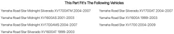 קליימר תיקון מדריכים עבור ימאהה כביש כוכב סילברדו החמישה עשר 1700ב 2004-2007