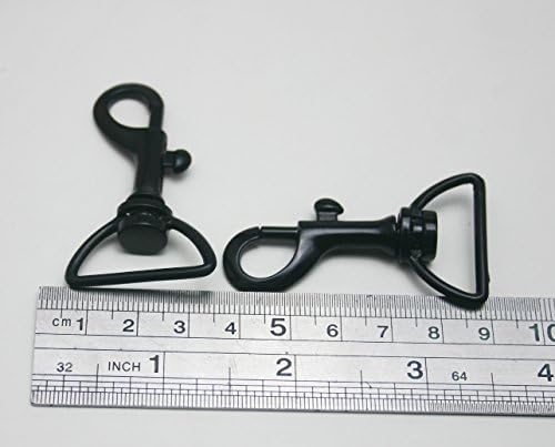 גנרי שחור 1 בקוטר פנימי D טבעת טבעת טופר טופר מסתובב לחבילת צווארון כלבים של 10