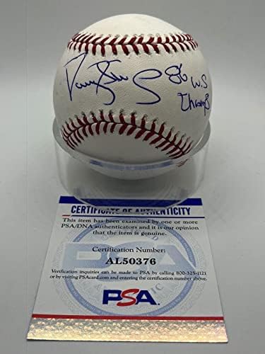Darryl Strawberry 86 WS Champs Mets חתום על חתימה חתימה OMLB בייסבול PSA DNA *76 - כדורי בייסבול עם