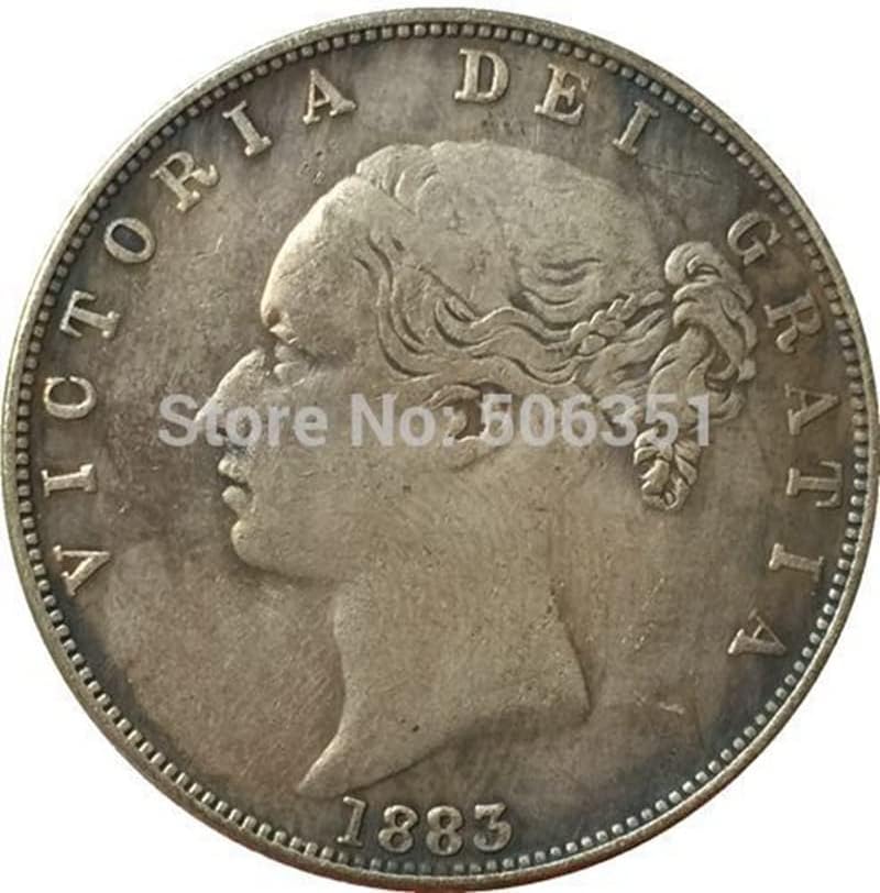 18 תאריכים שונים ויקטוריאני בריטי טהור נחושת מטבעות מצופה מכסף מטבעות עתיקות דולר כסף