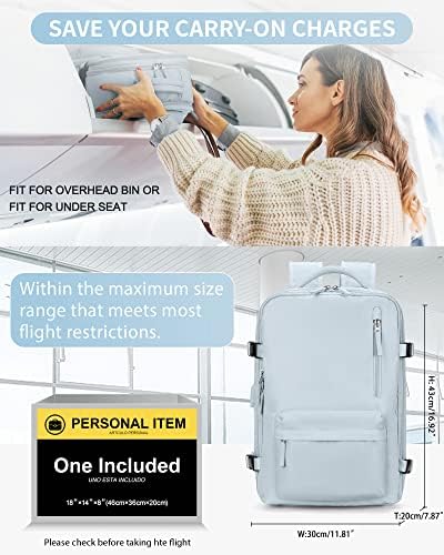 נסיעות תרמיל, לשאת על תרמיל לנשים, חברת תעופה טיסה אושר עמיד למים 14 אינץ מחשב נייד תרמיל עם נעל תא