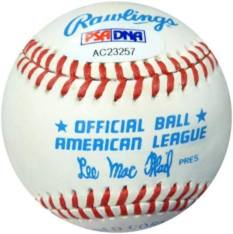 צ'רלי מיטשל עם חתימה רשמית AL בייסבול בוסטון רד סוקס PSA/DNA AC23257 - כדורי בייסבול עם חתימה