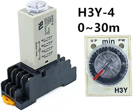 Scruby 1PCS H3Y-4 0-30M כוח העכב זמן ממסר עיכוב TIMER DPDT 14PINS H3Y-4 DC12V DC24V AC110V AC220V