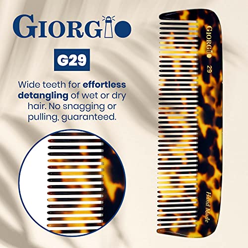 Giorgio G29 כל שיער גס מתנתק מסרק שיניים רחב מסרק כיס שיער גלי מתולתל. מסרק שיער של שיער לטיפוח שיער