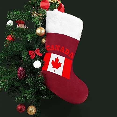 דגל מיפוי קנדה גרב חג המולד גרבי חג המולד של פאוץ
