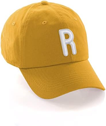 כובע אבא בייסבול קלאסי של Daxton רקום אותיות ראשוניות כובע כובע פרופיל נמוך