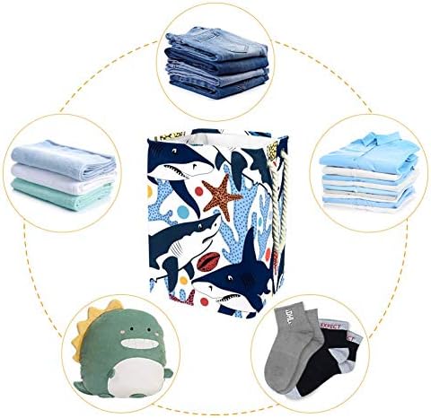 דפוס ים צבעוני 300 ד. אוקספורד עמיד למים בגדי סל גדול כביסה סל עבור שמיכות בגדי צעצועים בחדר שינה