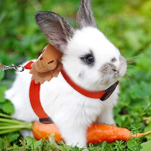 טונדיאמו 4 סטים מתכוונן באני ארנב ורצועה סט קטן לחיות מחמד חמוד אפוד לרתום רצועה החולדה לרתום גינאה