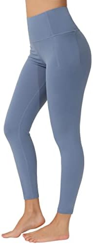 Wjustforu חותלות נשים במותניים גבוהות לבקרת בטן מכנסי יוגה עם כיסים שאינם מבחינים אימון מכנסי אימון
