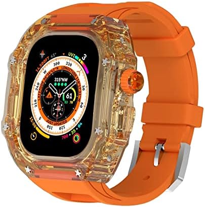 Aemall עבור Apple Watch Ultra 49 ממ סדרת כיסוי מגן 8 7 6 6 5 4 SE צמיד צמיד רצועת צמיד Watchband Light