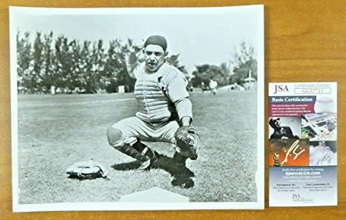 Yogi Berra Ny Yankees Baseball Hof חתום 8x10 תמונה עם JSA COA - תמונות MLB עם חתימה