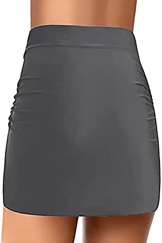 חצאית מיני אלגנטית לנשים מותניים גבוהות גוף חצאיות קצרות קיץ טנקיני טנקיני שחייה חצאית אימון בגדי ים