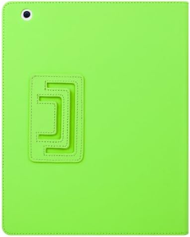 EbigValue Deluxe Green Smart Faux עור פו עמדות קיקטפוליו פדפוליו עצמאי מארז כיסוי עצמאי לטאבלט של אפל