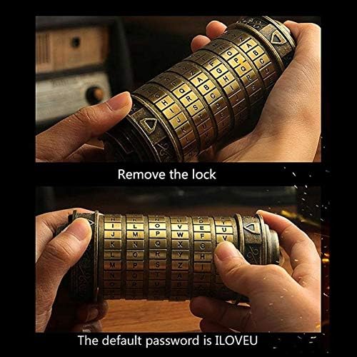 Zamtac Mini Cylinder Lockbox da Vinci Code Alphabet נעילה קופסאות מתנה של Cryptex Valentine -