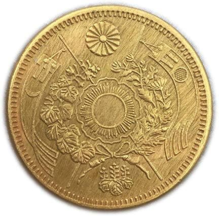 Meiji היפני המובלט לשלוש שנים מצופה זהב מטבע זיכרון מטבע מיקרו-פרק אוסף אוסף Collection Collection Collection