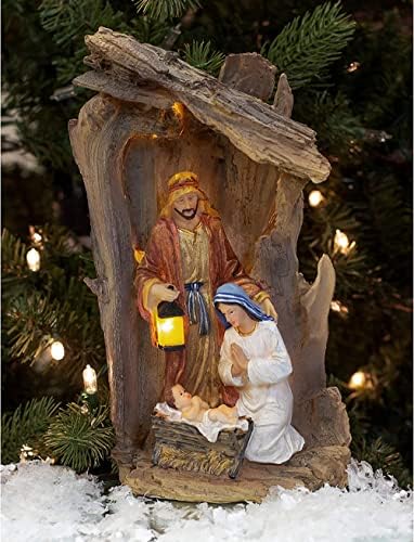שלוש קינגס מתנות המתנות המקוריות של חג המולד סחף קרש קדוש LED LED-UP 14 x 8.5 טבלת הילדות הפולסטית העליונה.