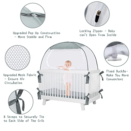 אוהל עריסת תינוק ראנצר, חופה בעריסה מוקפצת כדי למנוע מהתינוק לטפס החוצה, מיטת בטיחות נטו יתושים נטו