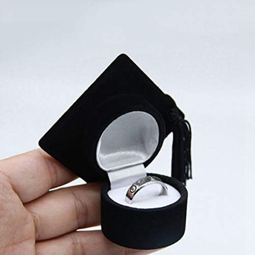 קישוטי סיום כובע בצורת טבעת תיבת מארגן תכשיטי תיבת אחסון מקרה טבעת מחזיק עבור סיום טקס מסיבת חג המולד