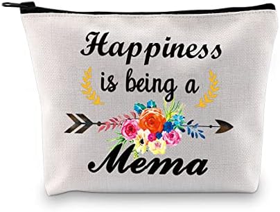 Gjtim mema zipper כיס אושר הוא להיות תיק סבתא קוסמטי מתנה ליום אמהות למאמה
