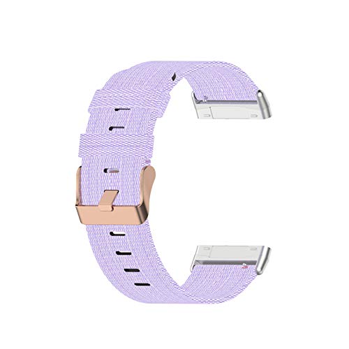 רצועת בד ניילון של Eieuuk תואמת את Fitbit Versa 3 & Sense, רצועת שעון רך החלפת בד רצועת צמיד עבור Versa