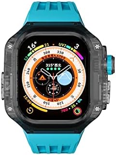 רצועת ספורט יוקרתית Dzhtus Fluororubber Sport עבור Apple Watch Ultra 49 ממ ערכת 49 ממ סדרה 8 להקת מקרה
