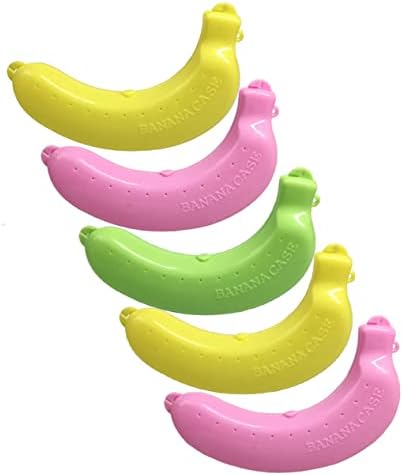 קליספיד 5 יחידות חיצוני קיבול קופסא פלסטיק אחסון תיבת בננה אחסון מיכל בננה אחסון תיבת בננה מקרה מחזיק