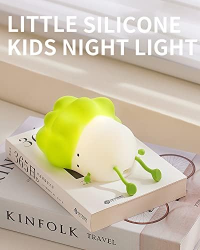 מנורת לילה חמודה לילדים, מנורת לילה כרוב לד, אורות לילה סיליקון הניתנים לעמעום, מנורת מגע להנקה, קישוט