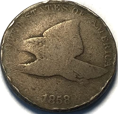 1858 P Flying Eagle Cent אותיות גדולות מוכר פרוטה טוב
