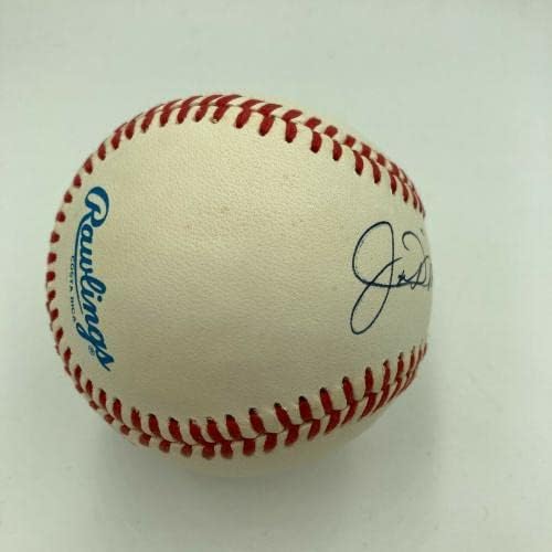ג'ו דימג'יו יפה חתם על חתימה בייסבול בליגה אמריקאית עם JSA COA - כדורי בייסבול עם חתימה