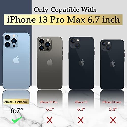 Keystar iPhone 13 Pro Max Case עם מגן מסך מובנה, כיסוי פגוש צלול מחוספס עם זעזועים מספקים 360 מעלות