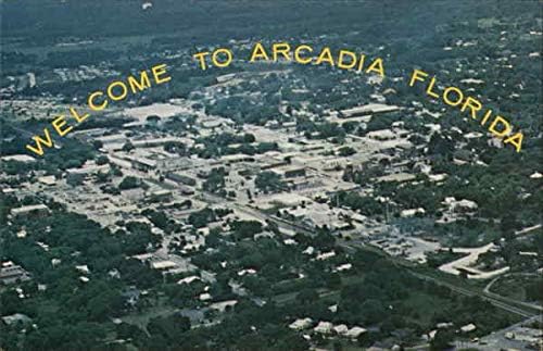 מבט אווירי של העיר ארקדיה, פלורידה פלורידה המקורי גלוית וינטג