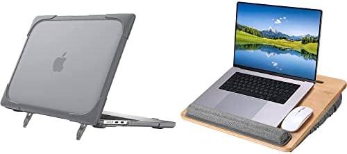 Procase Chell Chell עבור MacBook Air 13.6 אינץ '2022 דגם A2681 צרור עם שולחן הברכיים נייד עם כרית וכרית