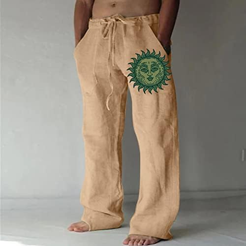 Miashui גליטר קצף Mens Mens אופנה מזדמנים כיס מודפס תחרה למעלה מכנסיים בגודל גדול מכנסיים מכנסיים 42x34