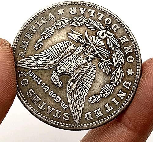 אתגר קופסת מטבעות עם עבודות יד עתיקות מורגן אמריקאי 28 אוסף מטבעות