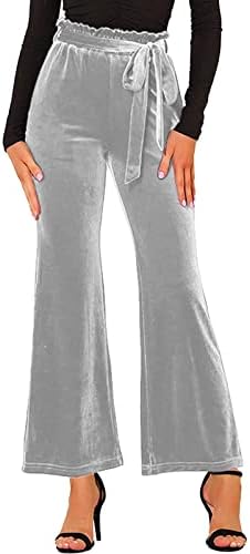 מכנסי גבירותיי חותלות בצבע אחיד כיס פרוע מותניים גבוהים מכנסי יוגה אלסטיים מכנסיים מכנסיים בגדים עסקיים