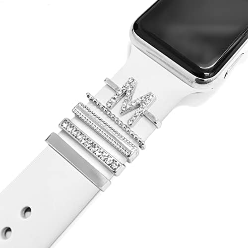 לולאות טבעת דקורטיביות של 5 PCS עבור Apple Watch Iwatch Ultra Series 8 7 6 5 4 קסמים, אביזרי קסמי מתכת