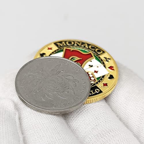 מטבעות צ'יפס של מונאקו פוקר מטבעות מזל מעודנות 32 ממ מונטה קרלו תג אתגר מטבעות אוסף זיכרון