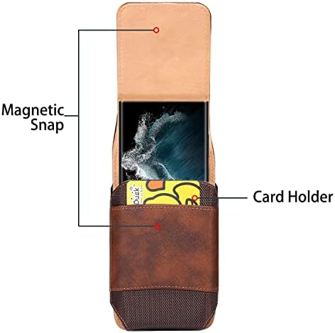 קטעי חגורה טלפוניים טלפונים נושאים מארז כיס עם מחזיק כרטיס תואם לסמסונג גלקסי S22+, S21 Fe, S10+, Premium
