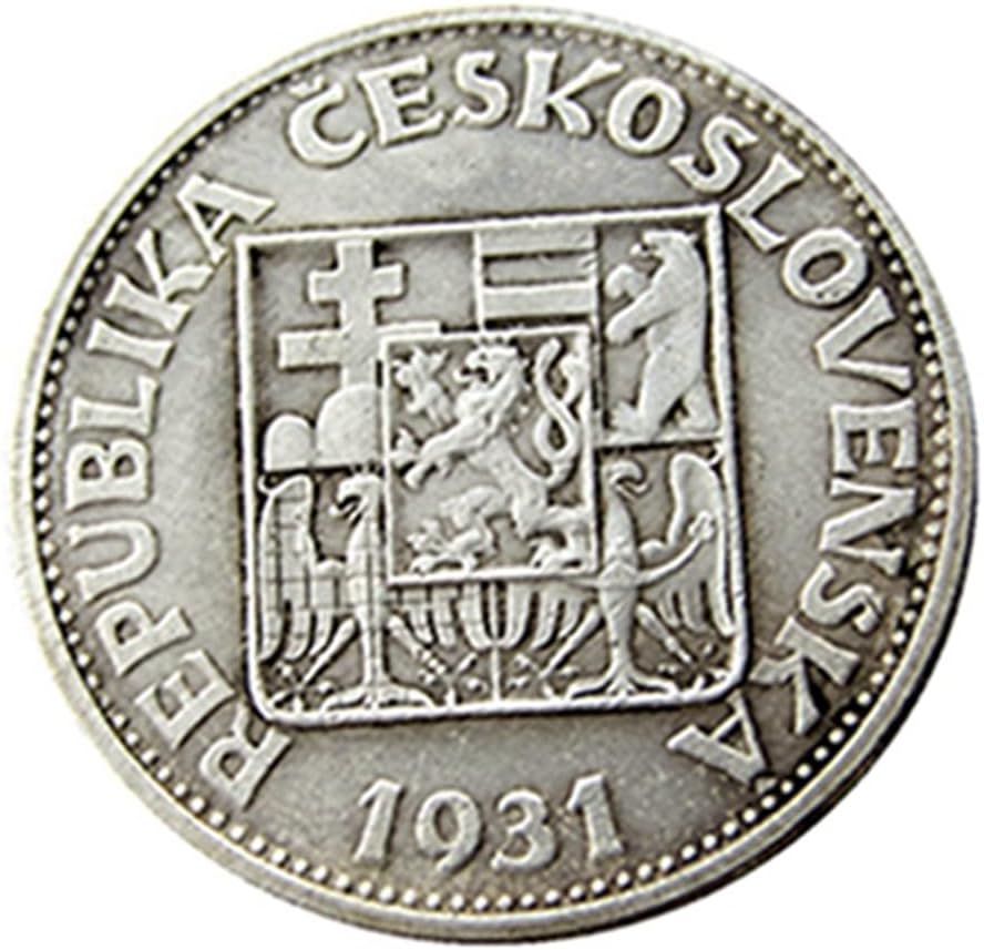 מטבע זיכרון לחצי דולר חצי דולר 1931 רבייה זרה מקור מצופה כסף