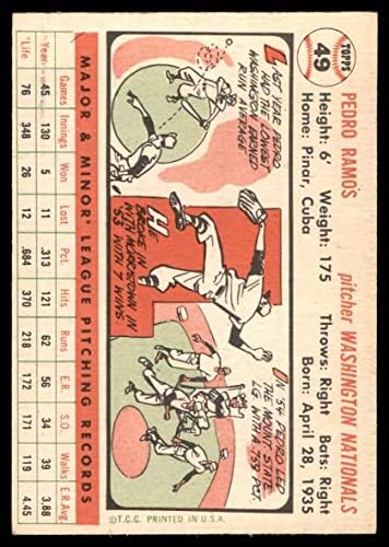 1956 טופס בייסבול 49 פדרו ראמוס מעולה על ידי כרטיסי מיקיס