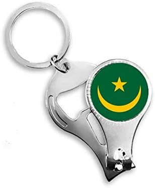 Mauritania אפריקה לאומי סמל ציפורניים ניפר טבעת מפתח בקבוקי שרשרת פותחן