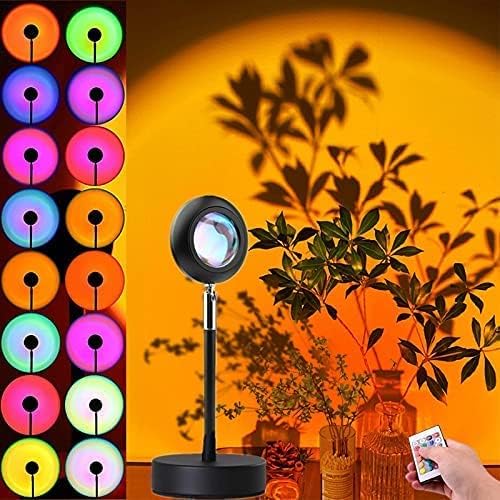 שינג ' י שקיעת מנורת צבעים מרובים עם מרחוק, שקיעת הקרנת מנורת 16 צבעים, שקיעת אור מקרן צבע שינוי, הוביל