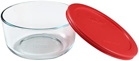 פיירקס פשוט חנות 4 - כוס אחת זכוכית מזון אחסון מיכל עם מכסה, שאינו שופך זכוכית עגול ארוחת הכנת מיכל
