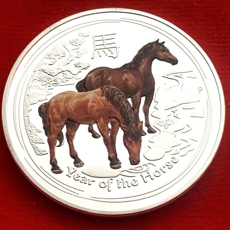 אוסטרליה של מדליות בעלי חיים מצוייני סוס מלאכה אוסף גלגל המזלות סוס מטבעות לשנה חדשה מטבעות זיכרון