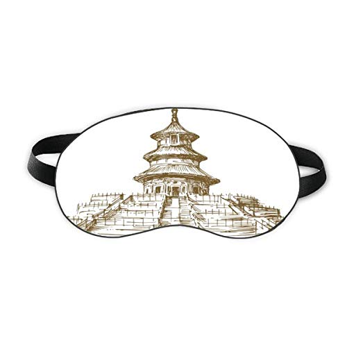 מקדש סין של גן עדן ציון דרך סקיצה מגן עיניים שינה רך לילה כיסוי גוון עיוורון