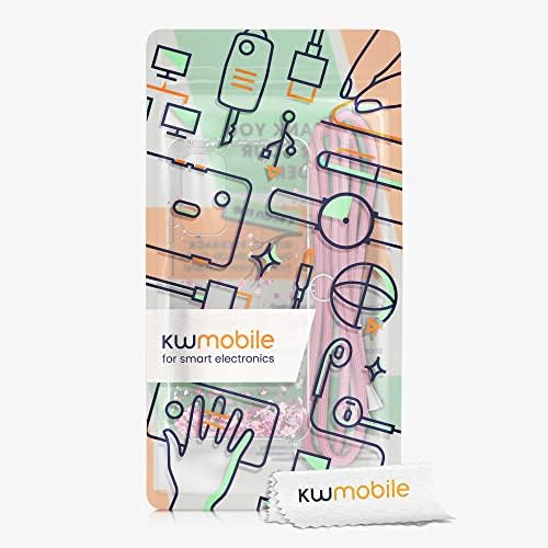 מארז Kwmobile Crossbody תואם ל- Xiaomi Mi 10t/Mi 10t Pro Strap - פריחת דובדבן ורודה/חום כהה/שקוף