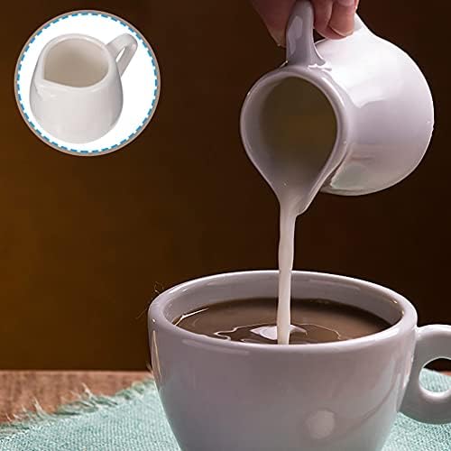 מיכל קרם חלב דו -ויטול 4 יחידות קרמיקה קרמיקה קרמיקה כוס כוס רוטב רוטב קרם קפה סירופ סירופ צנצנת