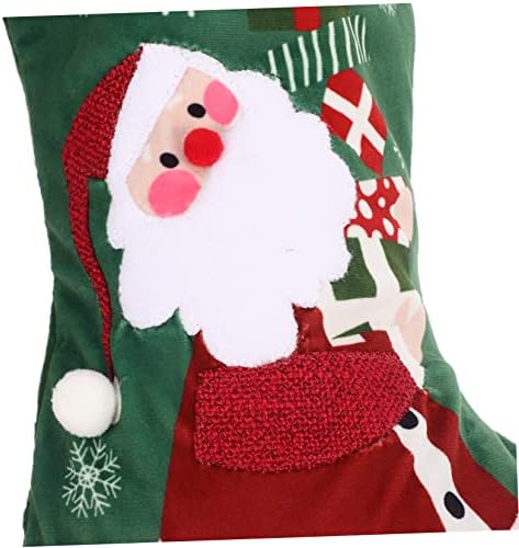 שקיות גרביים לחג המולד של חוליבנה סנטה נוכח שק שרת יליד דקור גרבי אח 3D גרב אח אח גרב מתנה תיק תיק גרבי